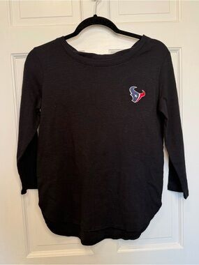 Tommy Bahama Houston Texans Ashby Isles Rib 3/4 Sleeve Tee Black NWT Size Small